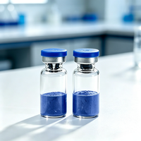 Poudre lyophilisée de tripeptide de cuivre GHK-Cu à 99 % de pureté, matière première cosmétique, livraison directe d'usine