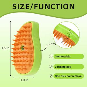 3 in 1 <b>Pet</b> Grooming Hair Comb Multifunctional Cleaning Hair Remover Electric Steamy Spray <b>PET</b> Steam Cat Hair <b>Brush</b> - Product Image 2