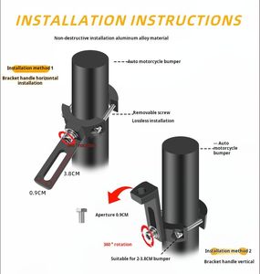 Yosovlamp Moto LED Phare Support En Alliage D'aluminium Pare-chocs <span class=keywords><strong>Amortisseur</strong></span> Pince Projecteur Luminaire pour Accord X5 X6 - Product Image 4
