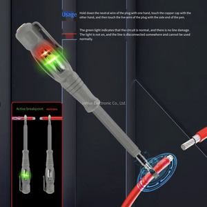 Nouveau modèle de stylo <span class=keywords><strong>testeur</strong></span> numérique pour électricien, outils de poche, <span class=keywords><strong>tournevis</strong></span> cruciformes avec indicateur à ampoule néon, stylo électrique isolé - Product Image 2