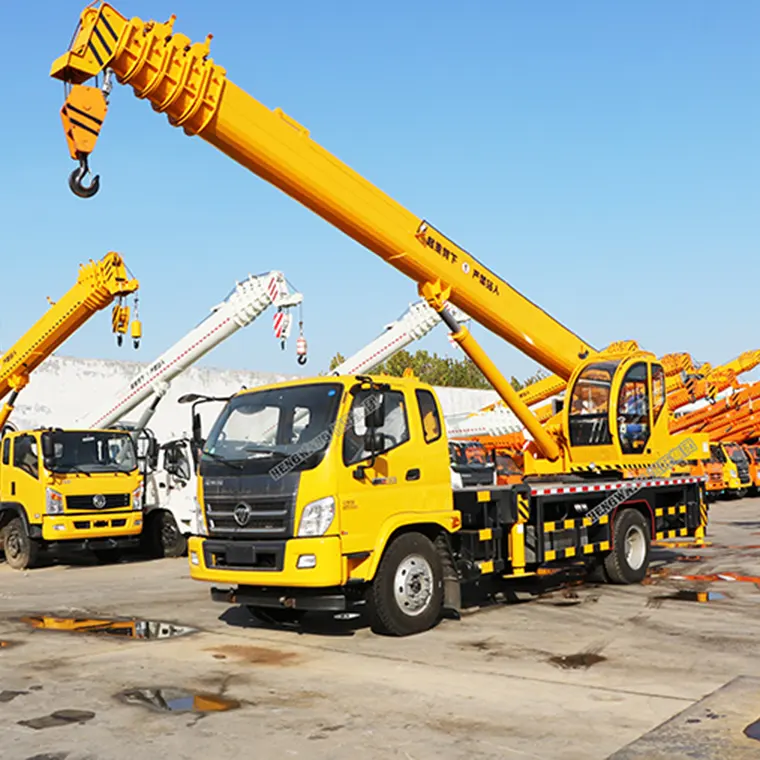 Hengwang HWZG-16 16 Ton Pickup Truck Kraan Met Elektrische Lier Powerplus Vrachtwagen Kraan