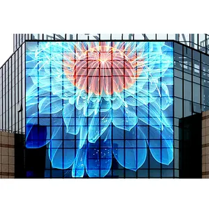 מוצגים מוצגים p10 מסך שקוף וגמיש מסך פרסום זכוכית הוביל מסך מסך קריסטל