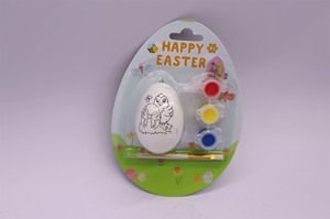 El <span class=keywords><strong>Kit</strong></span> de <span class=keywords><strong>pintura</strong></span> de cerámica DIY hecho a mano con conejito de Pascua y huevo para niños incluye 3 colores de <span class=keywords><strong>pintura</strong></span> de porcelana y 1 cepillo, suministros para manualidades - Product Image 2