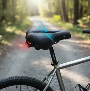 Sillín de bicicleta con luz LED, espuma viscoelástica EVA, asiento de bicicleta transpirable para adultos y hombres - Product Image 3