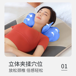 Matelas de massage électrique Fu'an avec coussin chauffant intégré pour le corps entier, pour la tête, le cou, le dos, la taille, les hanches et les jambes - Product Image 3