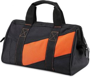 BSCI Factory 13-Inch Small <b>Tool</b> <b>Bag</b>, Wide Mouth <b>Tool</b> <b>Bag</b> with 12 Storage Pockets, Heavy Duty Orange <b>Tool</b> <b>Tote</b> Organizer - Product Image 3