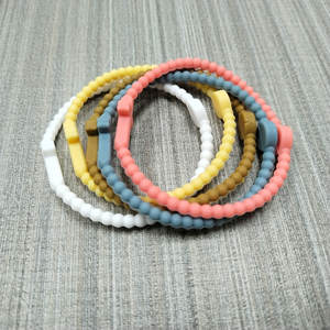 Bracciale croce elastico personalizzato con perline colorate in Silicone per santi cattolici preghiera braccialetti religiosi di gesus - Product Image 5