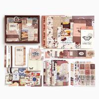 Kit de fournitures de scrapbooking moderne, carnet à grille A6, papeterie pour journalisation DIY, écologique, 155 pièces, ensemble cadeau personnalisé