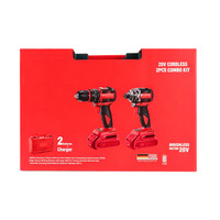 Ensemble d'outils sans fil au lithium-ion 20V personnalisable OEM avec moteur sans balais, visseuse à chocs et perceuse pour application industrielle