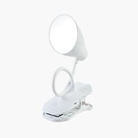 Lampe de bureau LED à clipser pour dortoir, protection des yeux, avec commande tactile, design minimaliste, chargement USB pour chambre et bureau