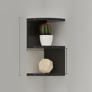 Estante <span class=keywords><strong>de</strong></span> <span class=keywords><strong>Esquina</strong></span> <span class=keywords><strong>Flotante</strong></span> <span class=keywords><strong>de</strong></span> 5 Niveles para Montar en la Pared, Estantería para Libros, Plantas, para Dormitorio, Sala <span class=keywords><strong>de</strong></span> Estar, Baño, Oficina en Casa - Product Image 4