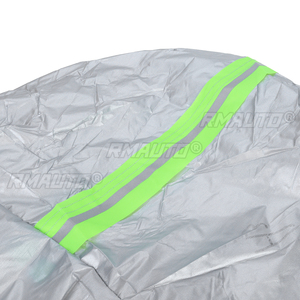 Housse de voiture universelle pour SUV, intérieure et extérieure, coupe-vent, anti-poussière, protection contre le soleil, la pluie et la neige, protection UV, housse de voiture argentée M/L/XL/XXL - Product Image 2