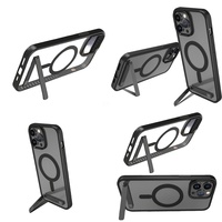 Casing Ponsel Anti Benturan dengan Penyangga untuk iPhone 17 Air 16 Pro Max 15 14 13 12 11 Pelindung dengan Kickstand