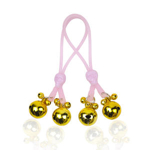 Morsetti per capezzoli luminosi a forma di teschio / Morsetti per capezzoli a forma di teschio luminosi con campanella colorata - Product Image 2