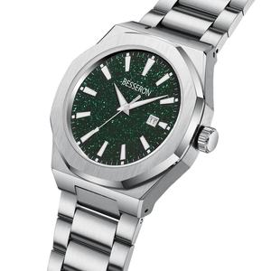 Reloj Analógico de Negocios de Acero Inoxidable Sólido, Personalizable, con Movimiento de Cuarzo Miyota, Resistente al Agua 5BAR, Correa de Cuero, 41MM - Product Image 5