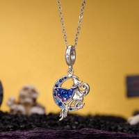 Breloques en laiton en gros pour la fabrication de bijoux DIY, thème Halloween, Sorcière de la Lune, avec pierres précieuses et émail, pour colliers, porte-clés et bracelets, design 3D