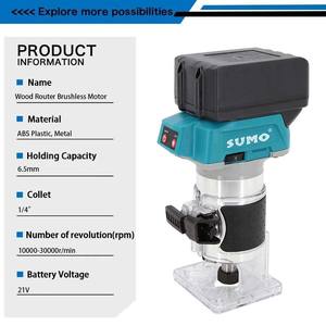 SUMO-Enrutador de base fija de grado industrial de 21V, potente enrutador inalámbrico de madera sin escobillas, batería de litio universal - Product Image 3