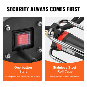 เครื่องสั่นคอนกรีตไฟฟ้า1500W 16000 vpm มอเตอร์ทองแดง2HP มือถือพร้อมเพลา14.75ft/4.5M รับประกัน1ปี - Product Image 4