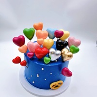 Fausse boule en mousse pour gâteau en forme de cœur, décoration de gâteau d'anniversaire, 20 pièces, vente en gros