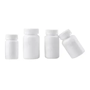 Médecine Capsules Conteneur Pilule Bouteille PET Blanc Bouchon À Vis Usine HDPE Opaque Plastique Large Bouche Plastique 15cc-300cc Original