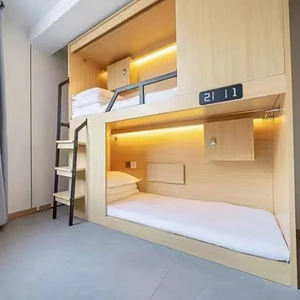 Letto a Castello KSL di Alta Qualità per Hotel Capsula per Adulti, <span class=keywords><strong>Letti</strong></span> a Castello Compatti Pod per Dormire con Presa Elettrica e Tenda Oscurante, Arredamento per Ostelli - Product Image 2