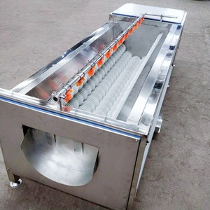Laveuse-éplucheuse à rouleaux en acier inoxydable pour pommes de terre, légumes-racines et fruits, capacité 200 kg - Product Image 3
