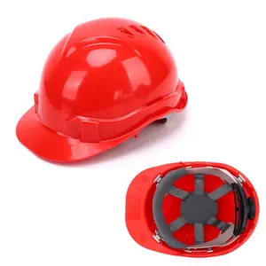 CE EN 397 Красный защитный шлем для электриков с вентиляционными отверстиями ANSI Z89.1 ABS промышленная безопасность