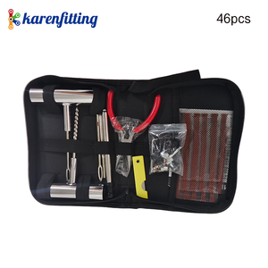 Kit de Reparación de Neumáticos con Tiras de Goma de Alta Viscosidad, Herramientas Universales para Reparación de Pinchazos de Ruedas sin Cámara, con Bolsa de Transporte - Product Image 4