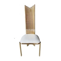 Chaises de banquet haut de gamme en acier inoxydable doré, forme spéciale, pour mariage, vente en gros
