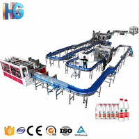 Machine de remplissage de liquides entièrement automatique 3-en-1, équipement d'embouteillage automatique pour la production d'eau potable