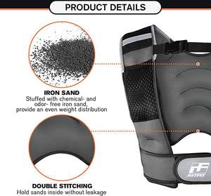 Chaleco con Peso para Entrenamiento Físico al Aire Libre, Material de PVC, Camiseta para Correr con Peso - Product Image 3