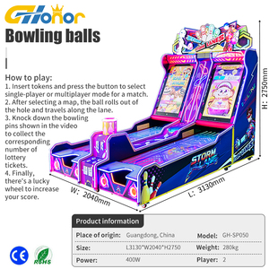 G-Honor Macchina da Bowling Arcade a Moneta per 2 Giocatori, Simulatore di Bowling Indoor a Doppia Corsia con Riscatto Biglietti per FEC - Product Image 6
