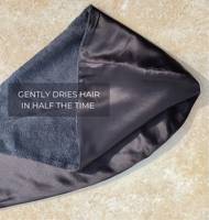 YSD serviette en Satin de soie Turban à séchage rapide, serviette de bain enveloppée pour femmes