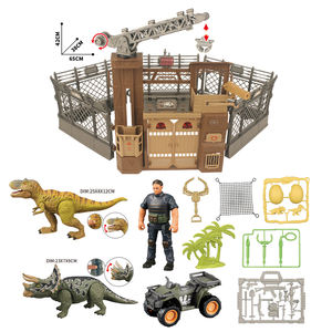 Ensemble <span class=keywords><strong>de</strong></span> jeu <span class=keywords><strong>de</strong></span> simulation <span class=keywords><strong>de</strong></span> <span class=keywords><strong>chasse</strong></span> avec clôture en plastique, figurine <span class=keywords><strong>de</strong></span> <span class=keywords><strong>dinosaure</strong></span>, jouet DIY - Product Image 3