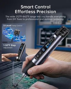 ชุดหัวแร้งบัดกรีไร้สาย FNIRSI HS-03, แบตเตอรี่ 2600mAh, ร้อนเร็วภายใน 3 วินาที - Product Image 6