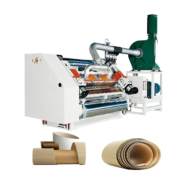 LLY PACK Fingerless Paper Board Cardboard Production Line B C E F Flute Corrugated Roller Single Facer Corrugated Machine