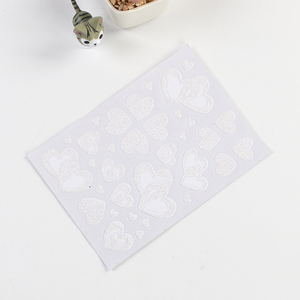 Etiquetas adhesivas con acabado de purpurina rosa de tiburón arena personalizadas, pegatina adhesiva negra con purpurina plateada, pegatina con purpurina en polvo - Product Image 4