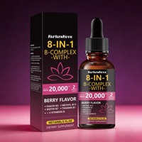 Exportation transfrontalière de compléments alimentaires B-Complex DROPS 8-en-1, 60 ml, vente directe d'usine, support OEM