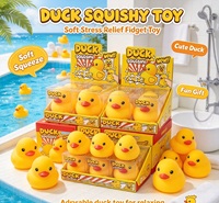 Jouet Squishy Canard Bulle Jaune Doux à Rebond Lent, Anti-Stress Sensoriel à Pincer pour Enfants