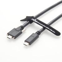 Kabel kamera industri USB 3.1 tipe-c dengan pelindung kepang dan konduktor tembaga murni jaket PVC