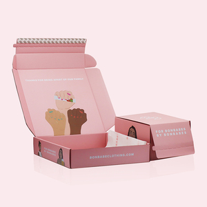 Custom Luxury Design Corrugated Paper Clothing Pink Box Packaging Small Shipping Mailing Mailer Boxes For Packiging