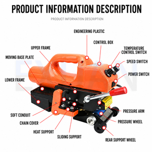 เครื่องเชื่อมจีโอเมมเบรนอัตโนมัติ220โวลต์แผ่นพีวีซีกันน้ำแผ่นกระดาน HDPE แทร็กคู่แบบร้อนละลายปีนเขา เครื่องเชื่อม Geomembrane อั - Product Image 4