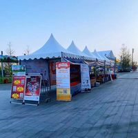 5X5m al aire libre Pagoda Carpa Gazebo Marco de aluminio blanco Toldo Carpa para eventos de carreras de coches Carpa
