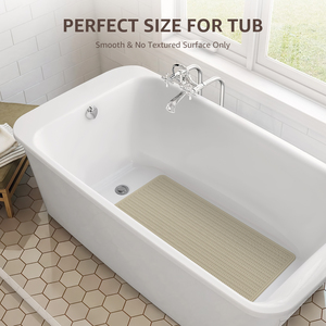 OTHWAY Bathtub <strong>Mat</strong> Non Slip Extra Long Rubber <strong>Bath</strong> <strong>Mat</strong> Tub Machine Washable Shower Anti Slip <strong>Mat</strong> 332 Strong Suction Cups <strong>Brown</strong> - Product Image 5