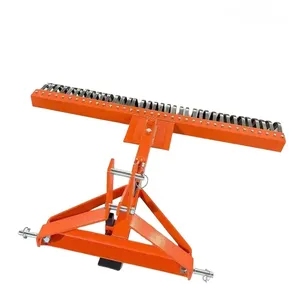 <span class=keywords><strong>Râteau</strong></span> de désherbage <span class=keywords><strong>en</strong></span> acier pour tracteur-excavateur, avec grappin <span class=keywords><strong>à</strong></span> feuilles et roue F40, pour aménagement paysager et déblaiement des feuilles de jardin - Product Image 4