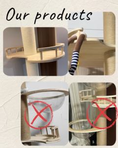 Menara kayu multilapis mewah untuk kucing besar hitam kucing besar untuk kegiatan memanjat pohon rumah dengan Sisal menggaruk <span class=keywords><strong>Post</strong></span> - Product Image 5