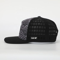 Gorra de béisbol bordada para hombre y mujer, accesorio con logotipo de goma personalizado, 5 paneles, poliéster negro, alta calidad, venta al por mayor