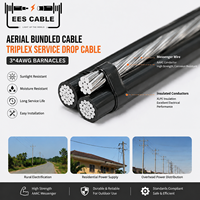 Câble de service aérien triplex 600V basse tension, conducteur en aluminium isolé XLPE, 3*4AWG, type BARNACLES ABC