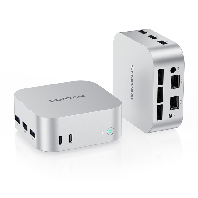 N5 Mini PC Intel N95 12GB LPDDR5 Dual 2.5G LAN Mini Computer Multi Display Type-C Compact PC for Office & Network Use windows 11