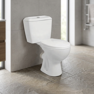 โถสุขภัณฑ์แบบสองชิ้นราคาประหยัด พร้อมฝารองนั่ง - Product Image 2